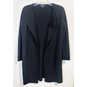 J. Crew 365 Women's Black Juliette Collarless Sweater-blazer Wool Blend Size XS